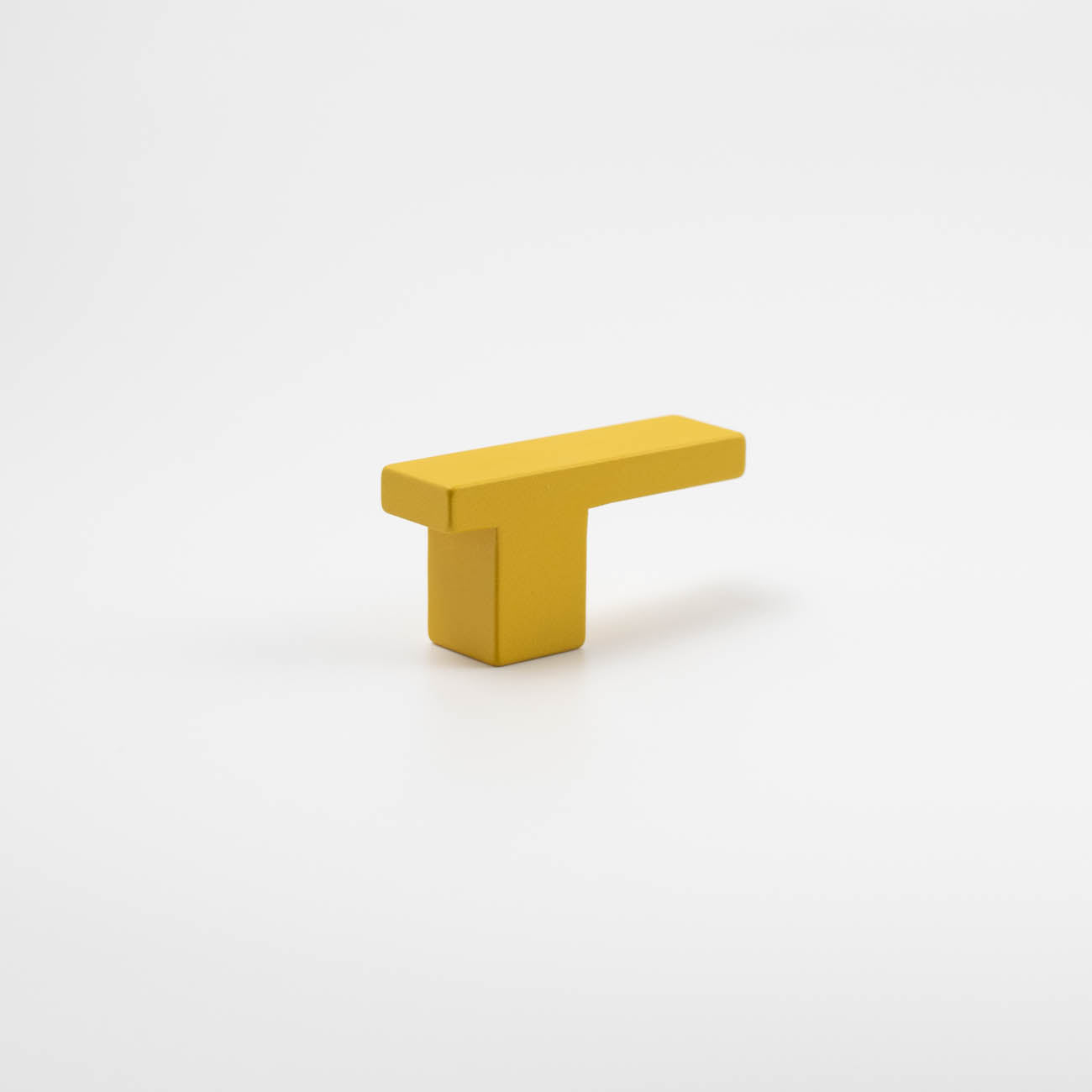 art deco l-bar knob - sunflower yellow color