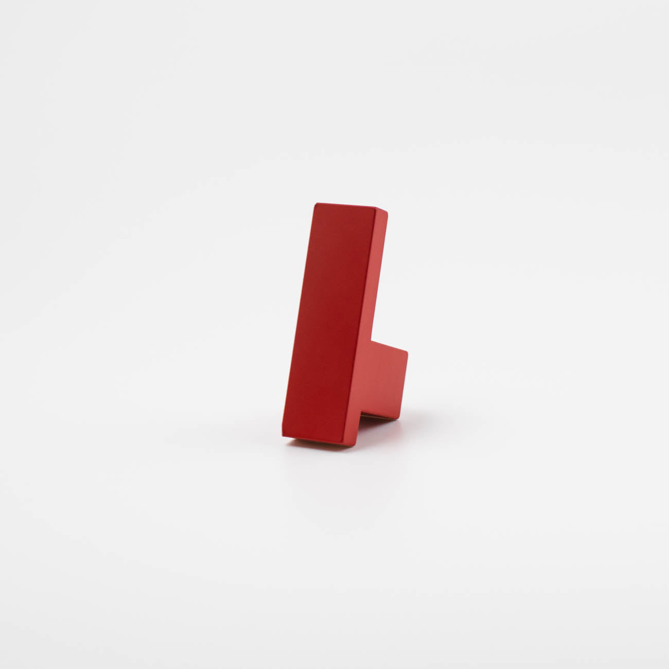 Red art deco l-bar knob