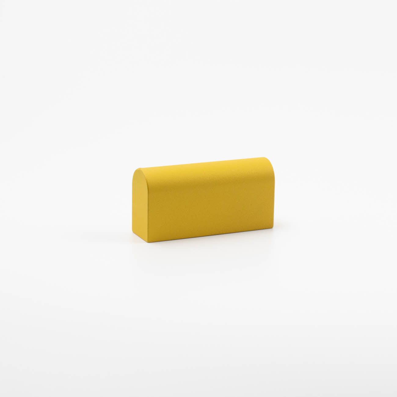 Yellow mid-century rectangle cabinet knob