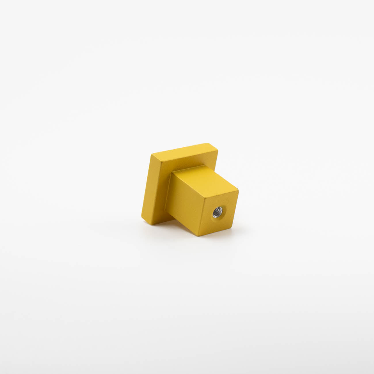 Yellow art deco square knob