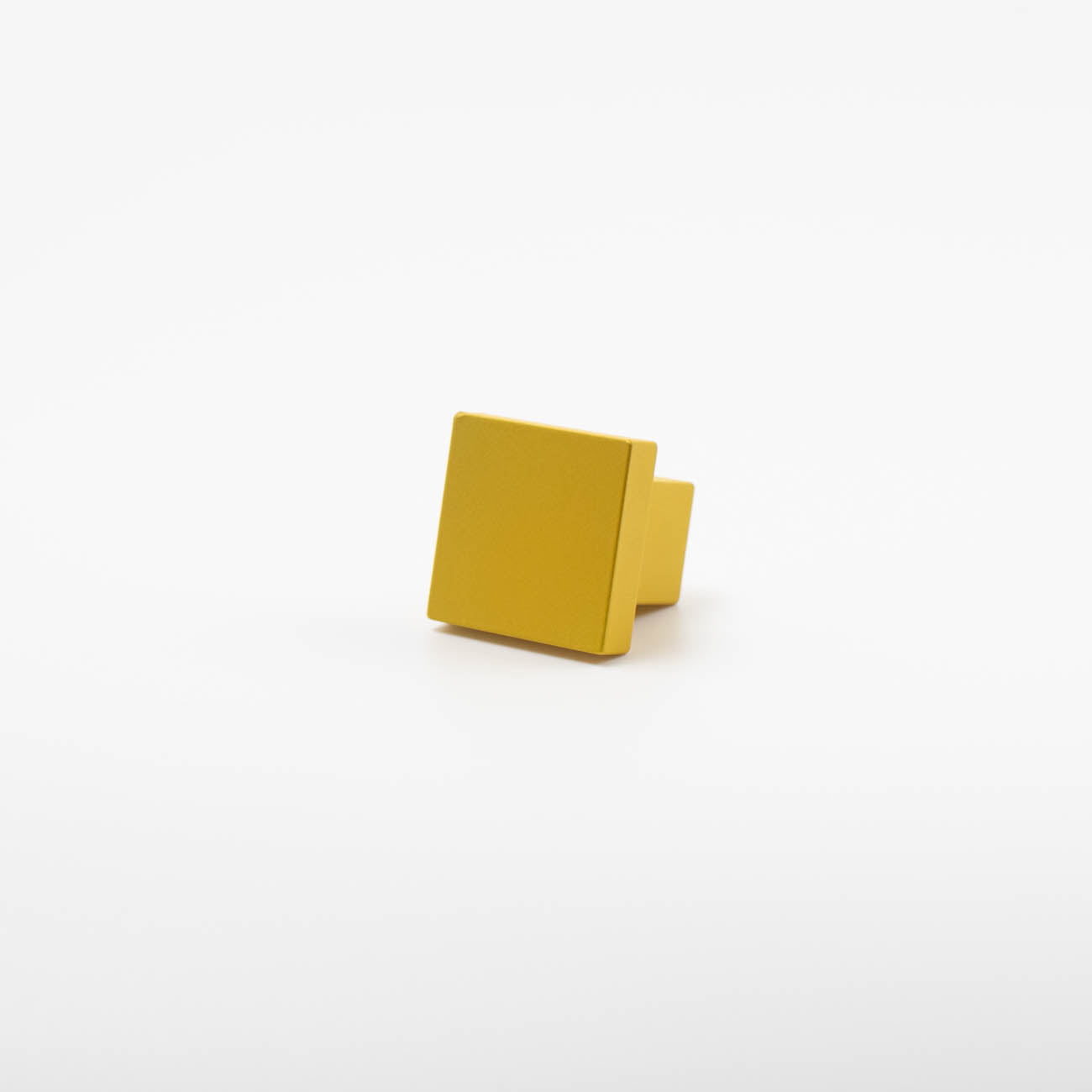 Sunflower yellow art deco square knob