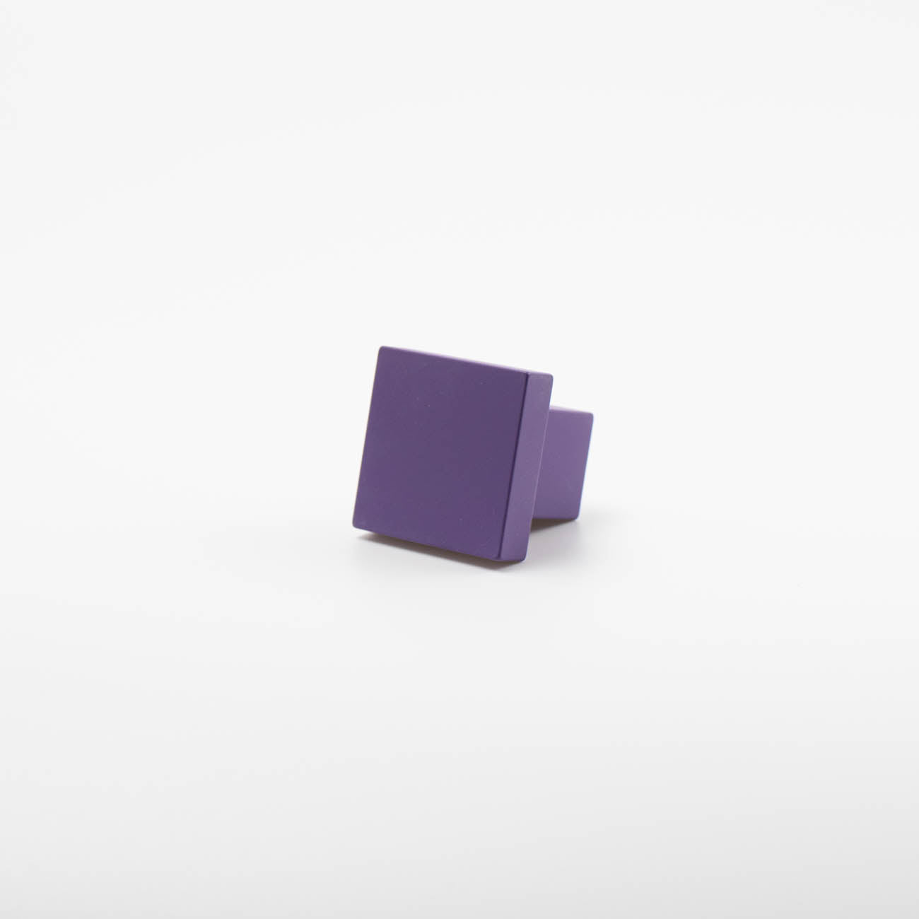 Royal purple art deco square knob