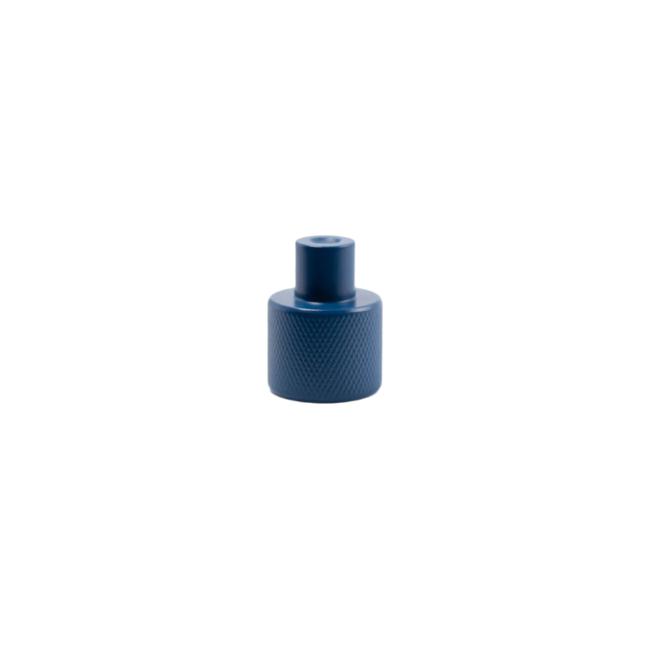 Polo blue aluminum knurled knob