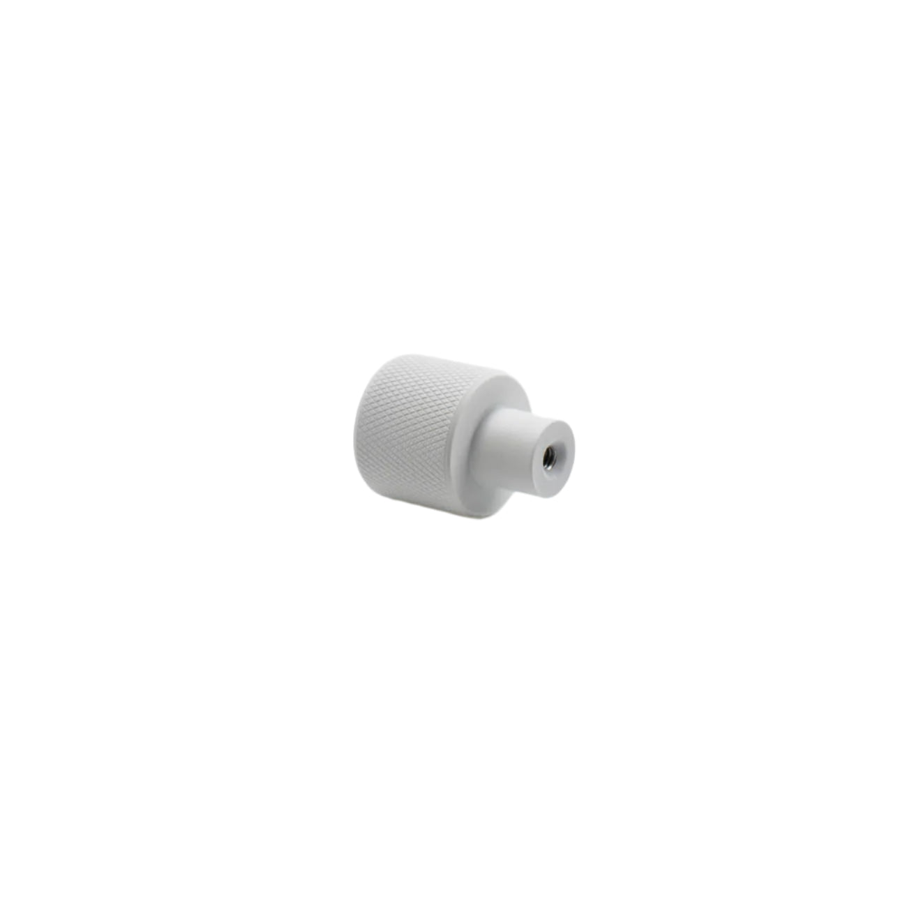 White knurled knob