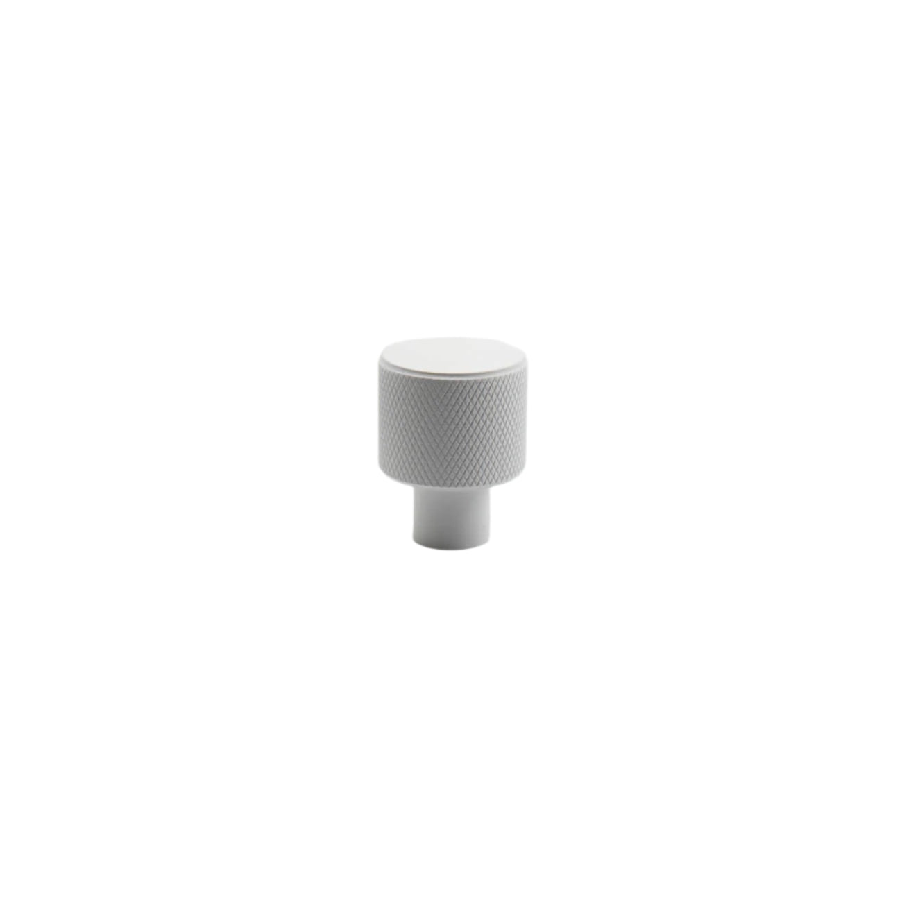 Snow white knurled knob