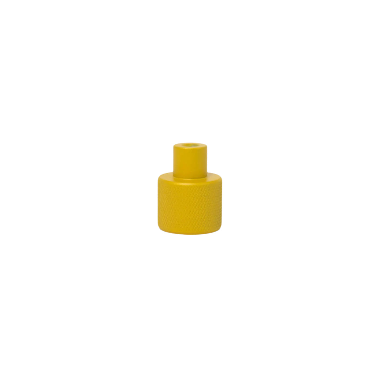 Modern yellow knurled knob