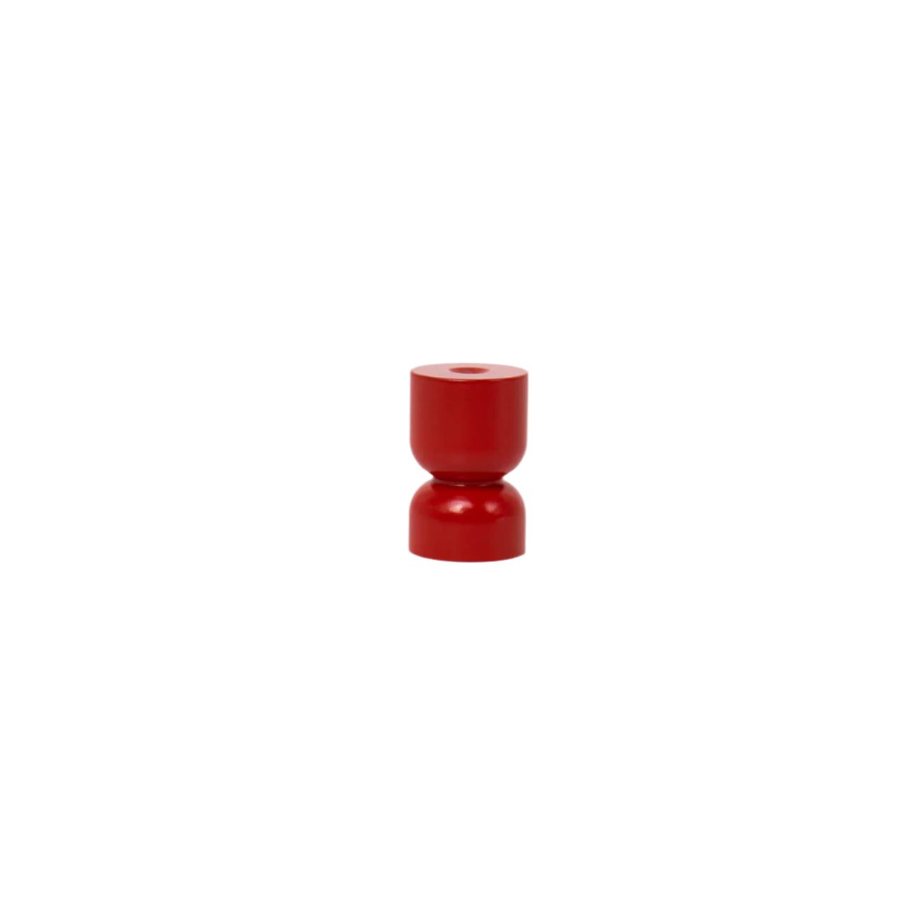 Rose Red Hourglass Mid-Century  Cabinet Knob