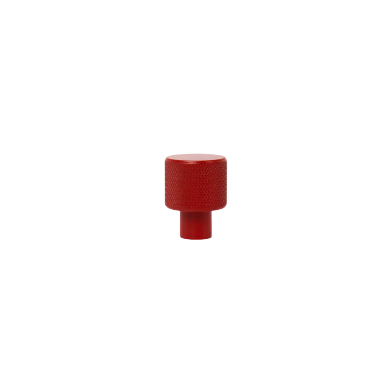Rose red knurled knob