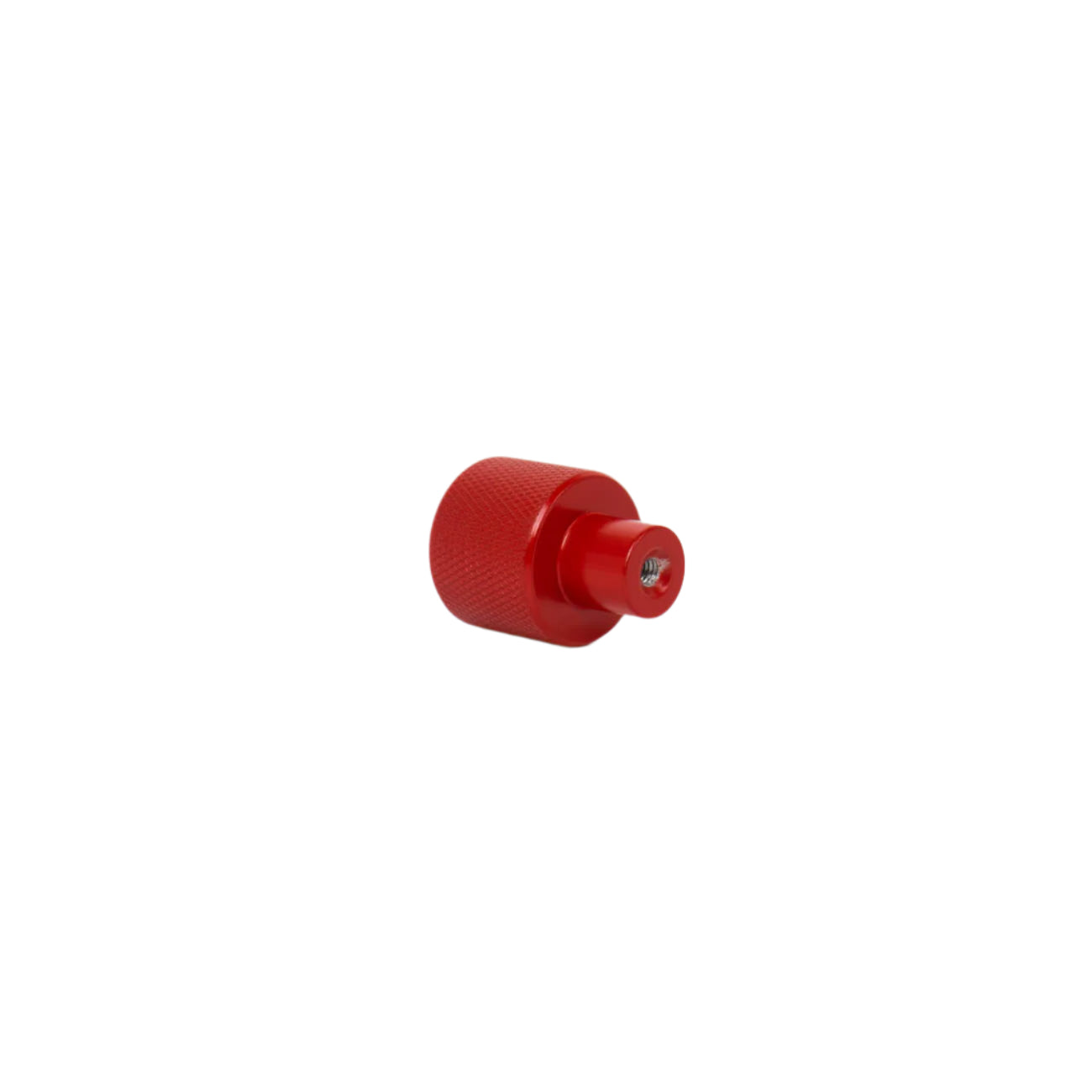 Red knurled knob