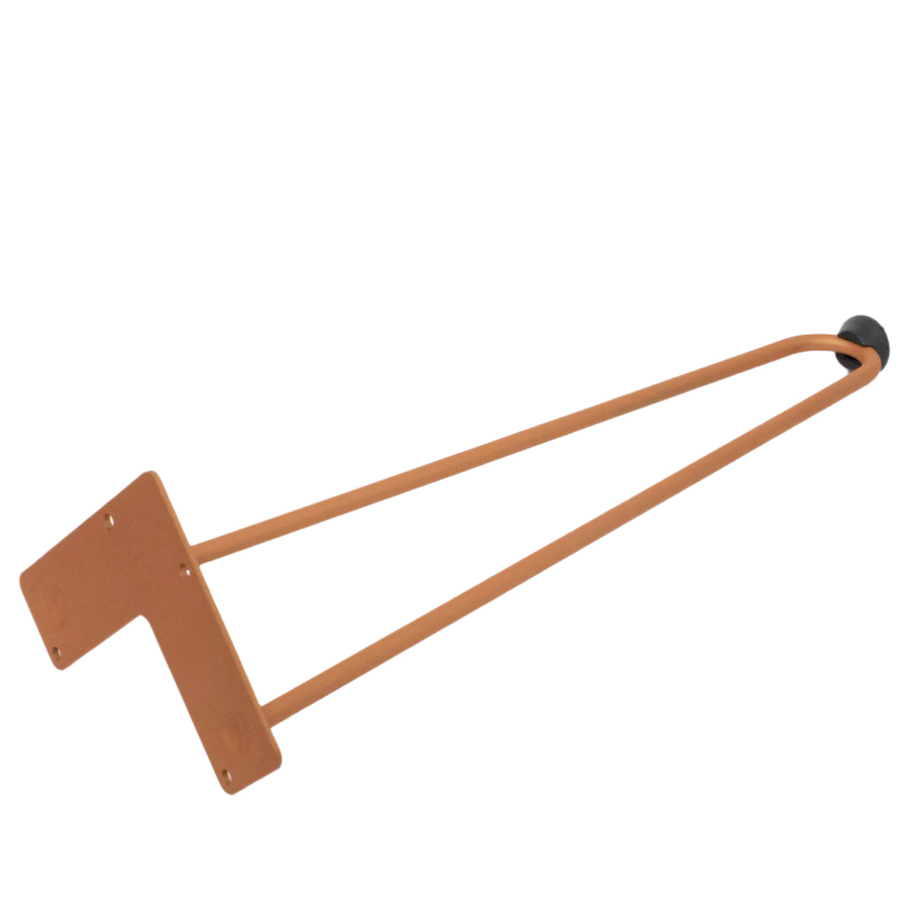 Copper colored aluminum hairpin leg