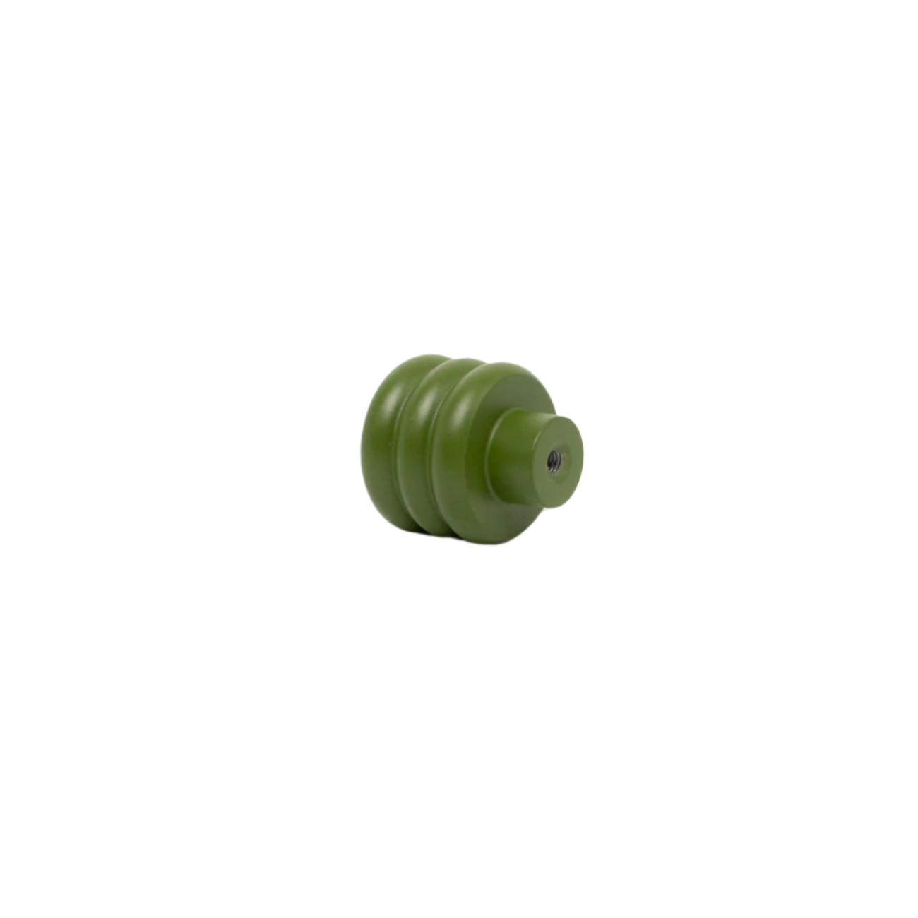 Olive green modern honeycomb knob