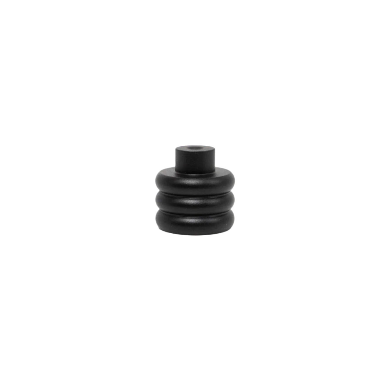Charcoal black mid-century modern honeycomb knob