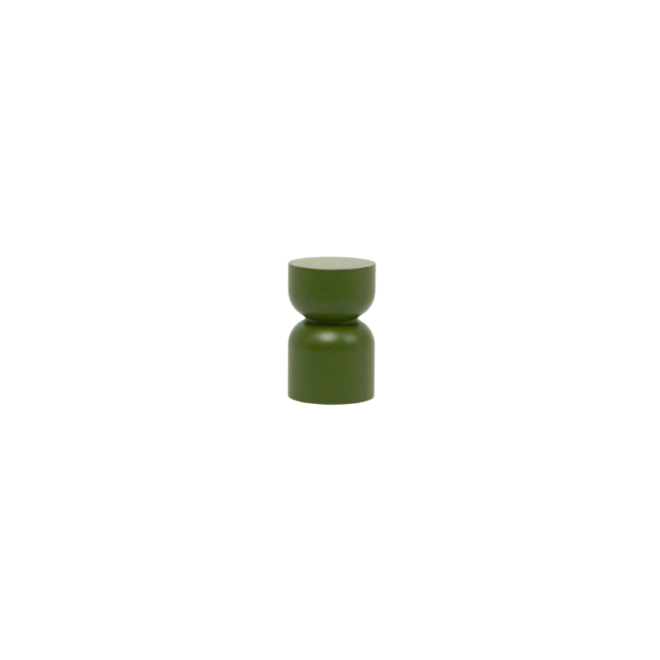 Olive green modern hourglass knob