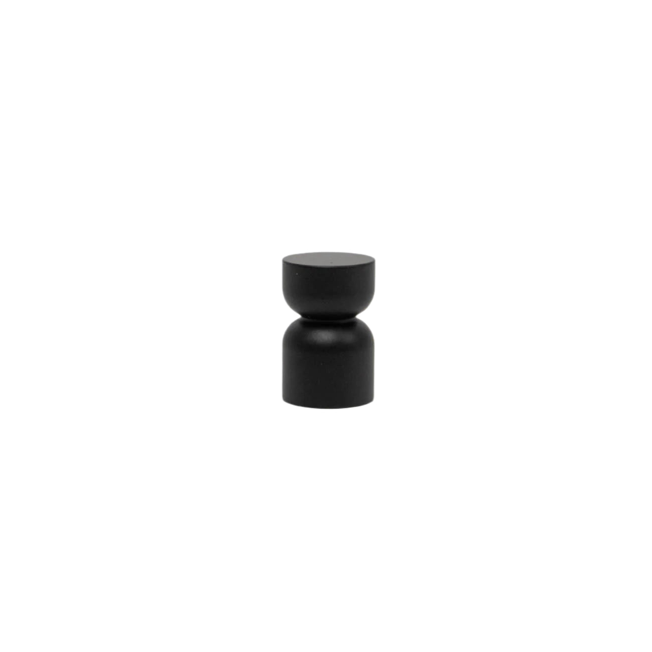 Charcoal black modern hourglass knob