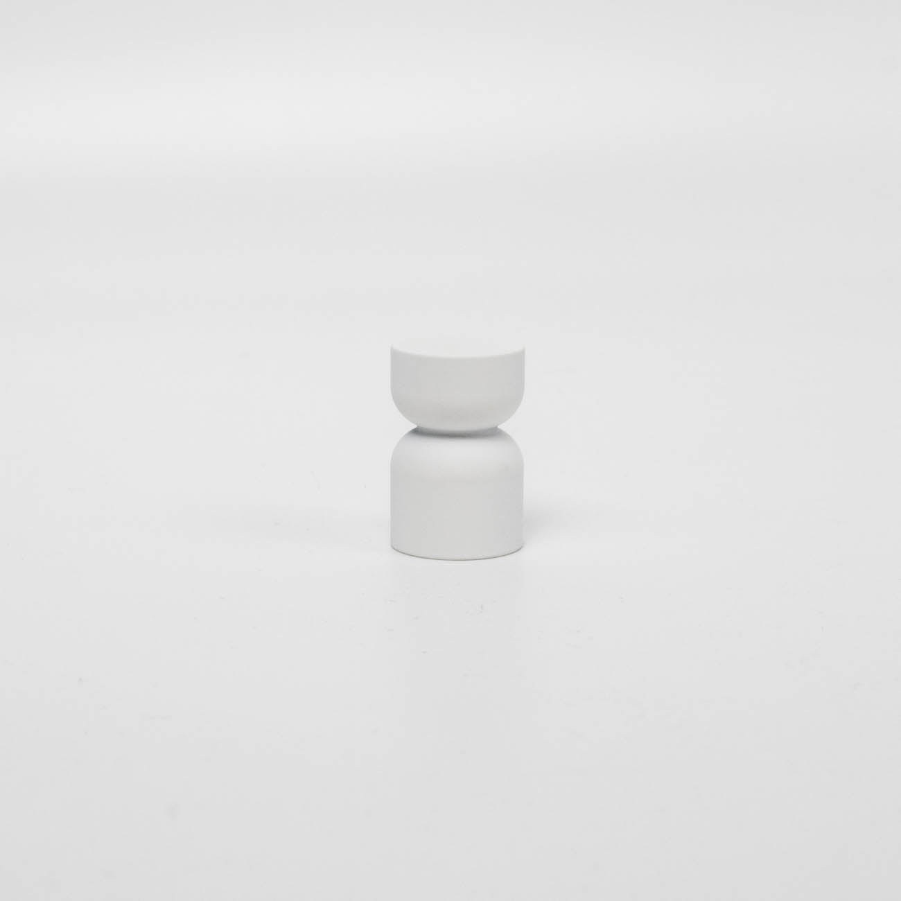 Snow white modern hourglass knob