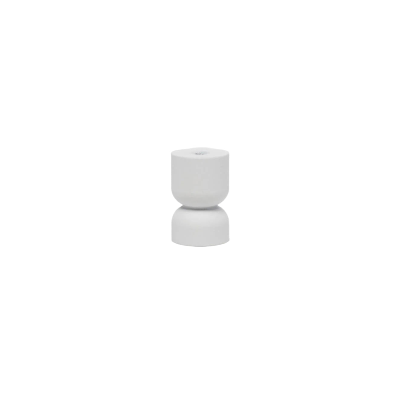 White modern hourglass knob
