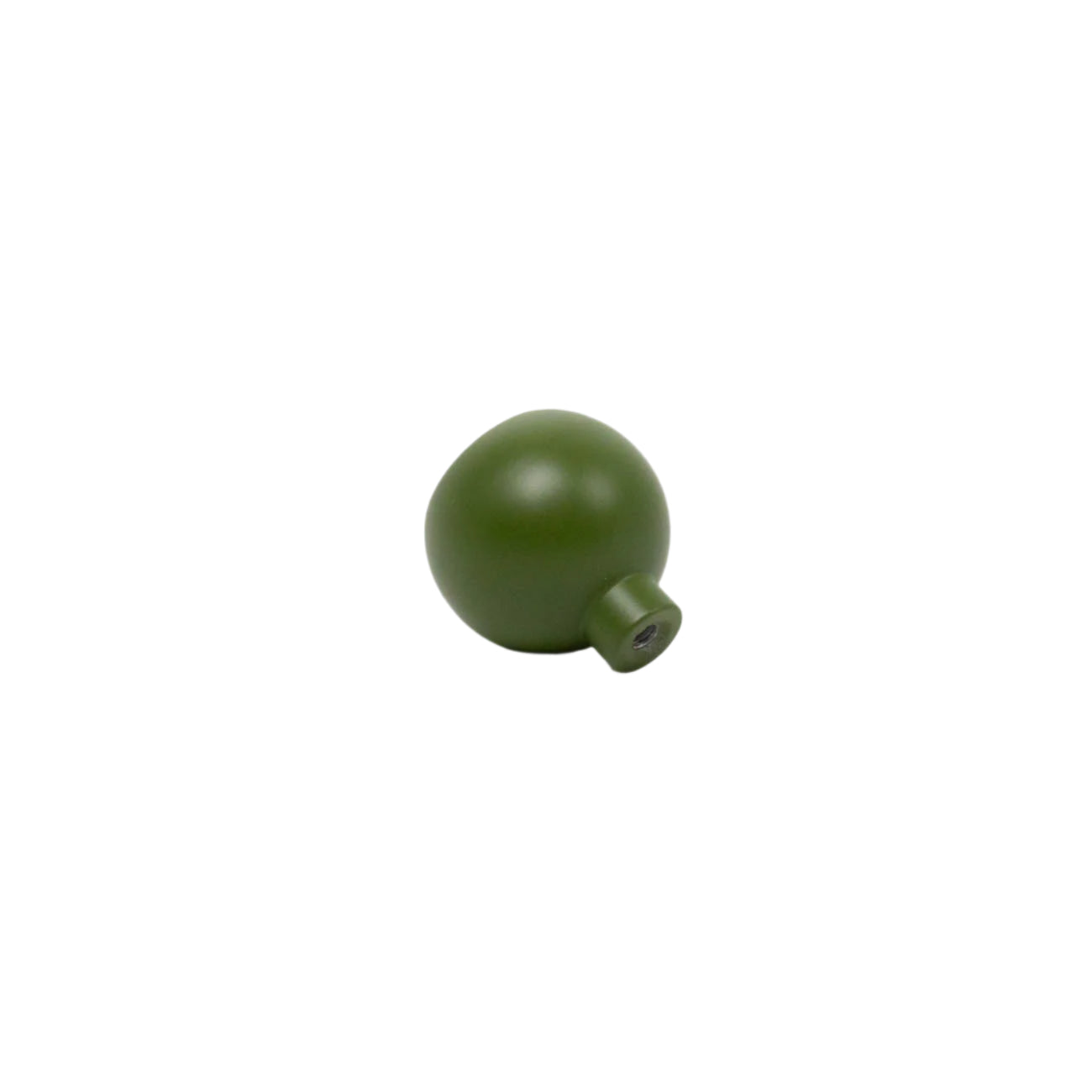 Olive green modern sphere knob
