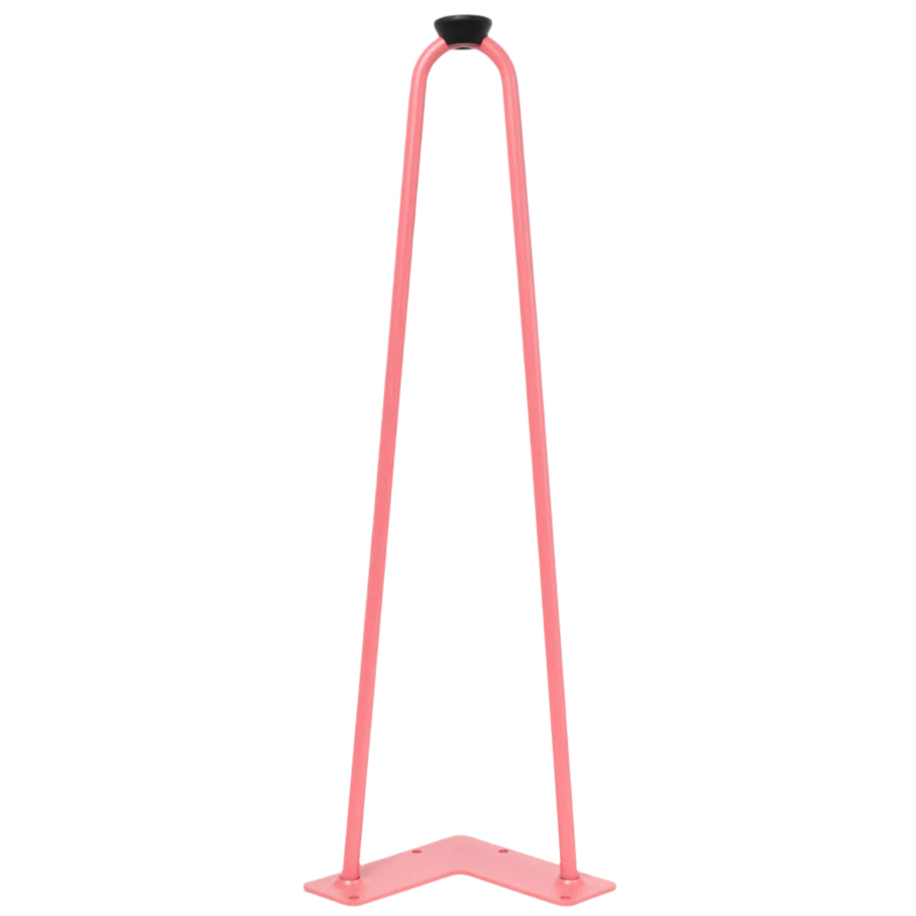 Coral pink aluminum hairpin table leg