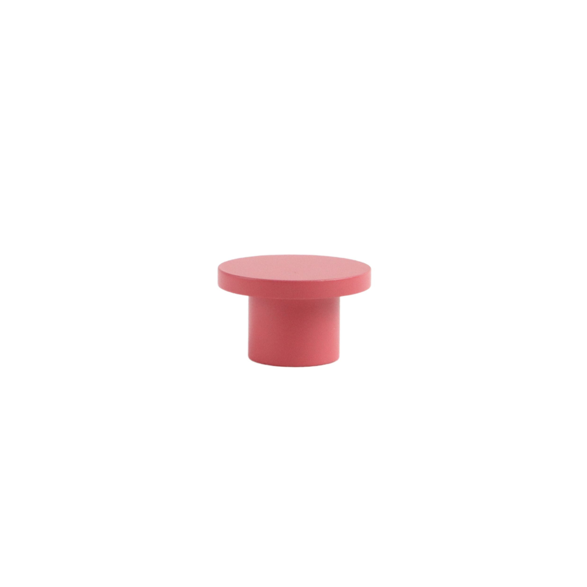 Blush pink mid-century modern round knob