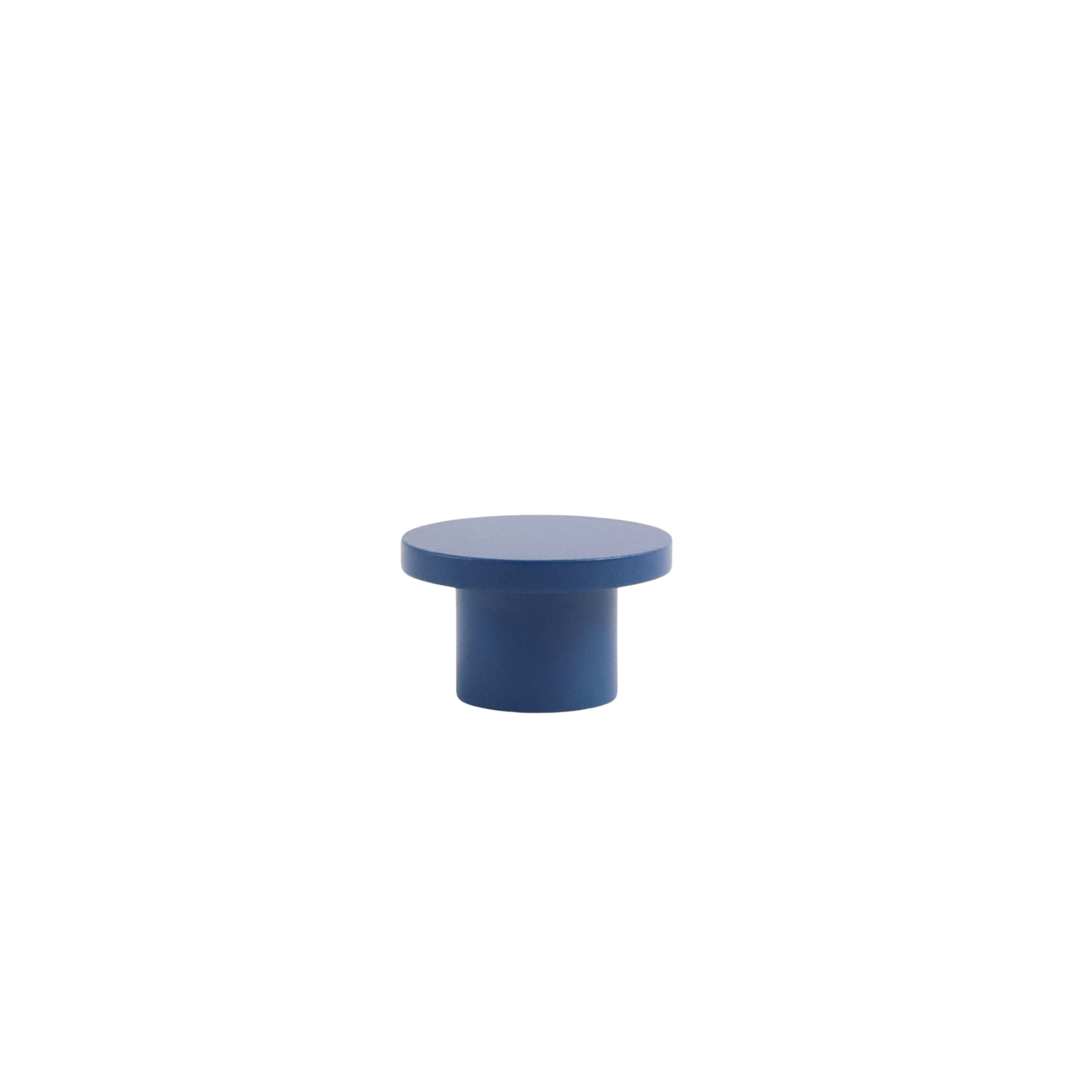 Polo blue mid-century modern round knob