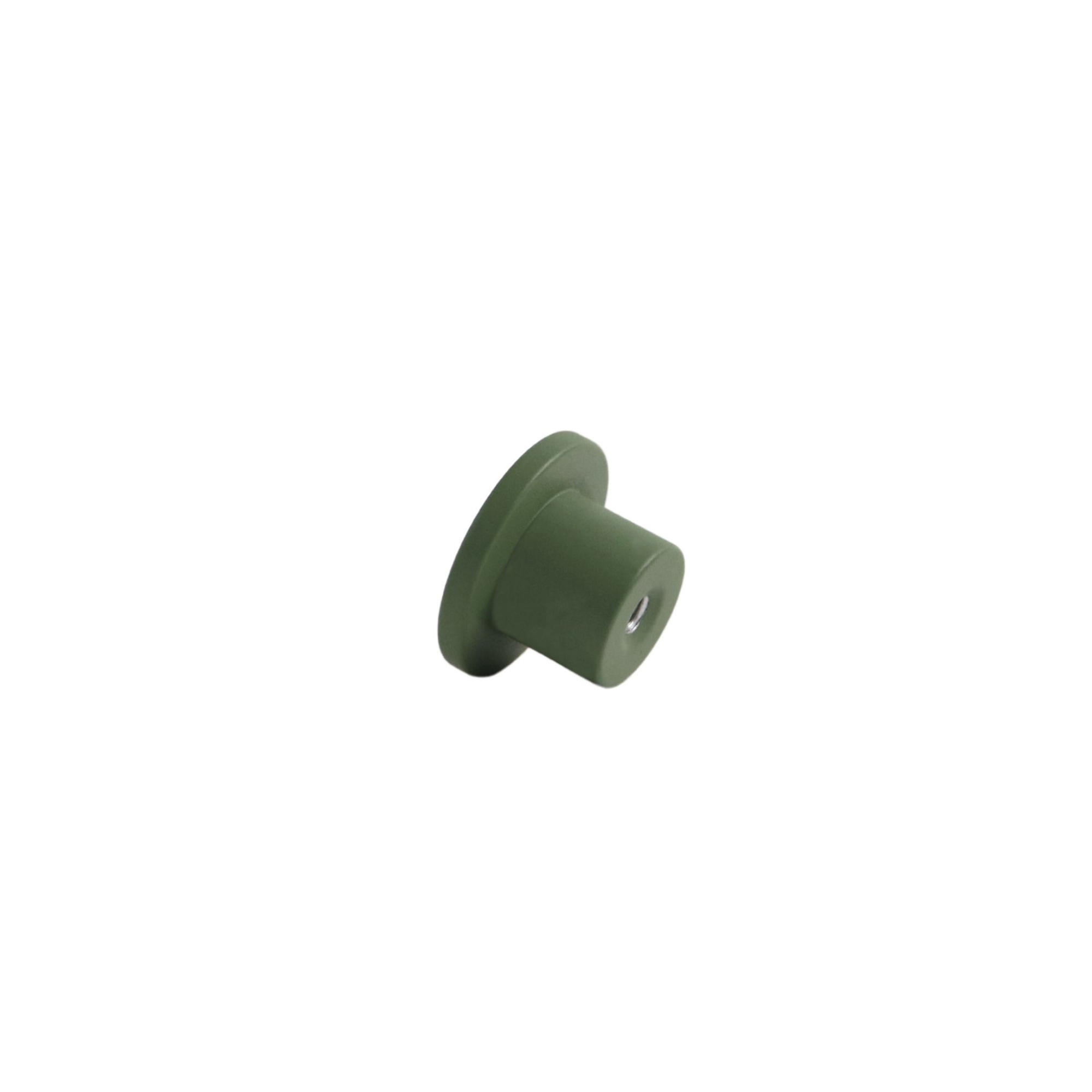 Olive green modern round knob