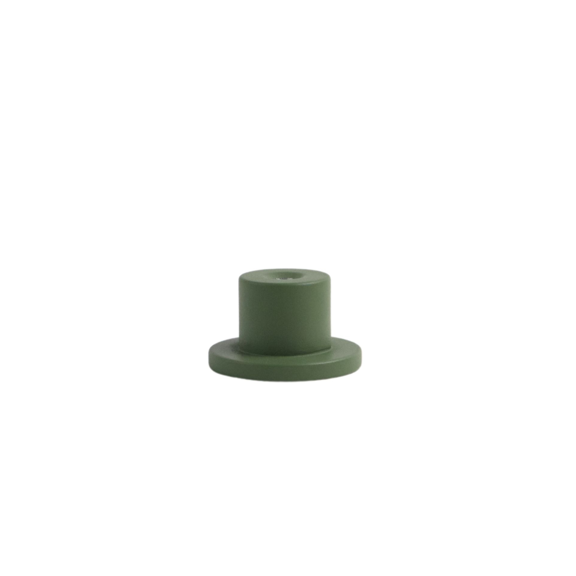 Green mid-century modern round knob