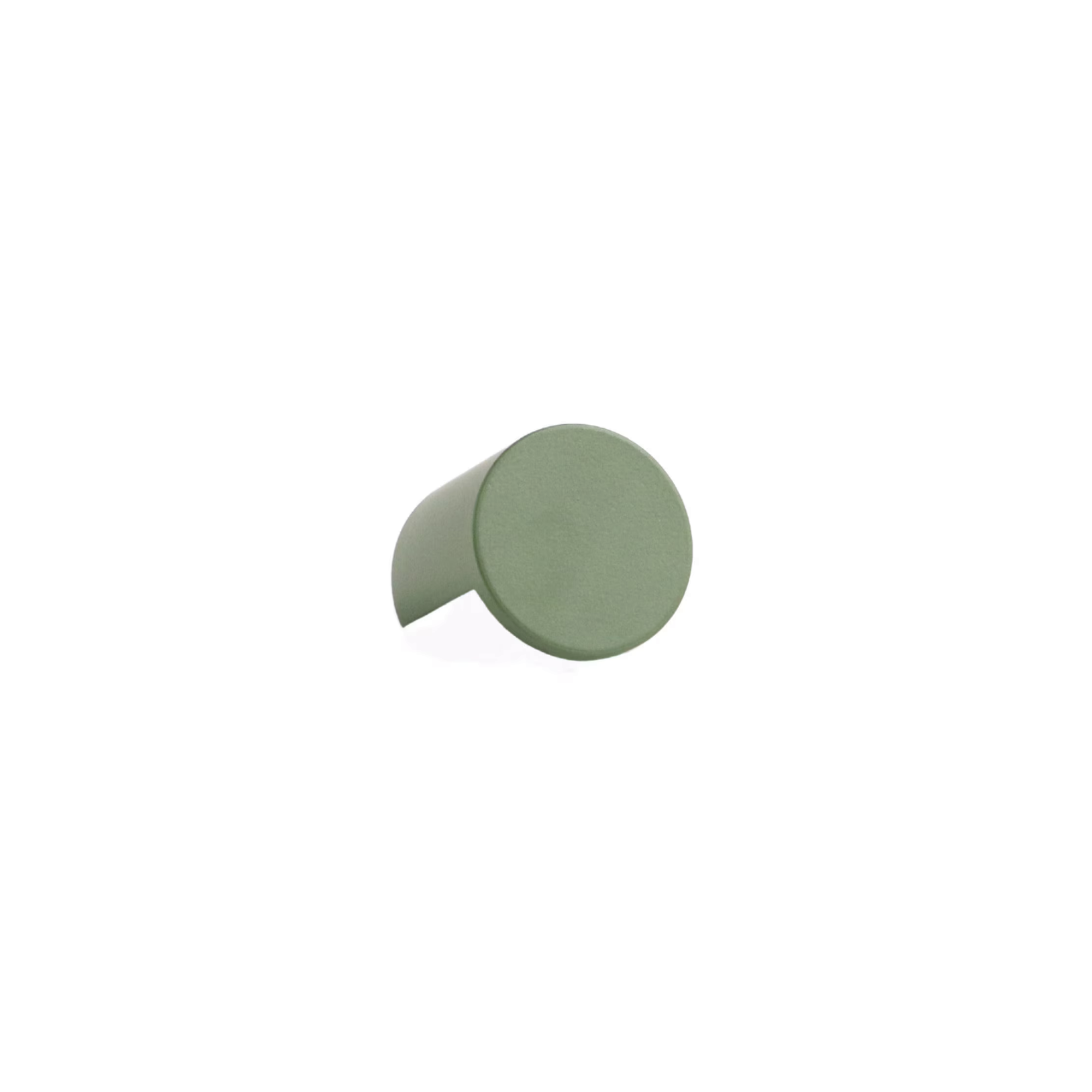 Olive green mid-century modern cutout knob
