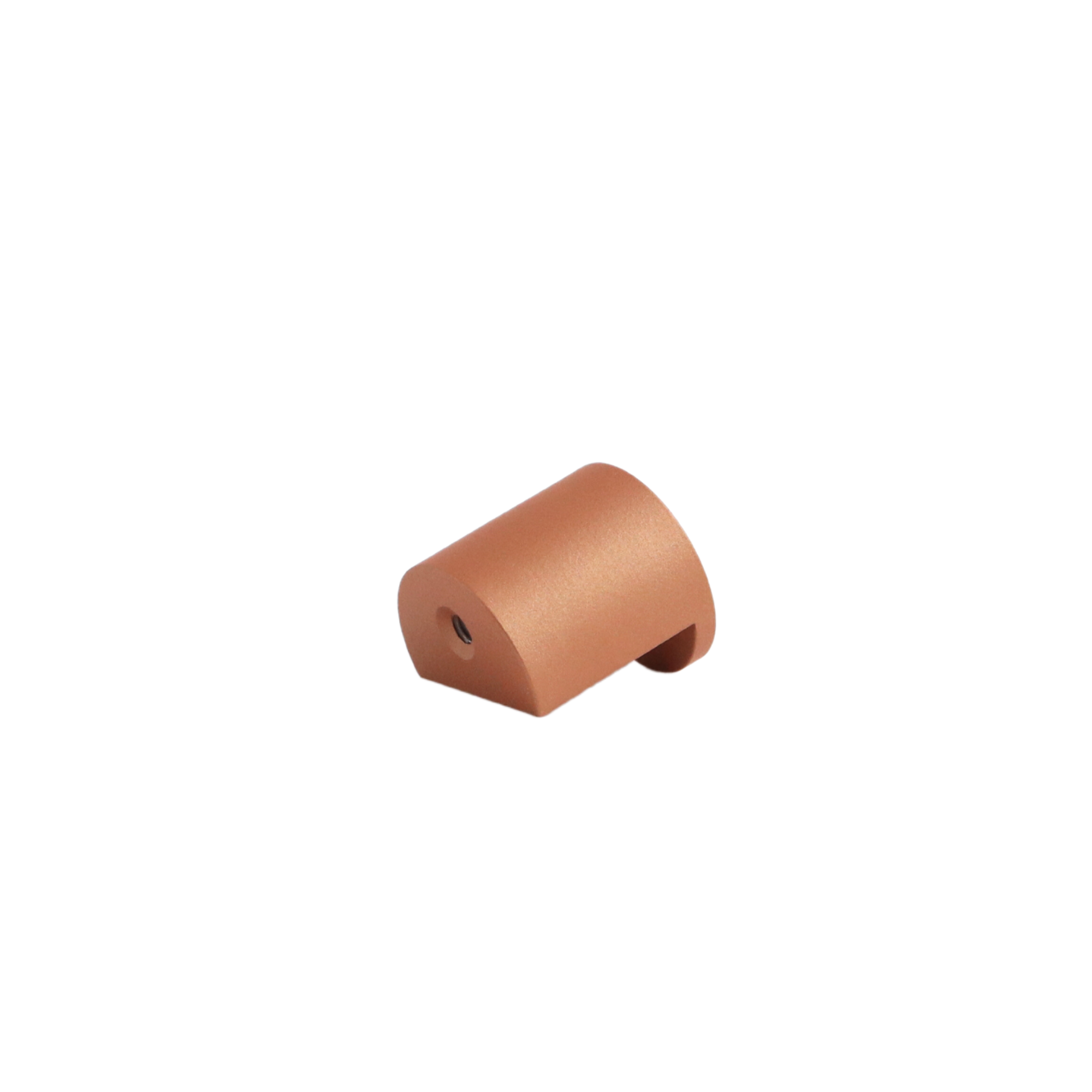 Copper modern cutout knob