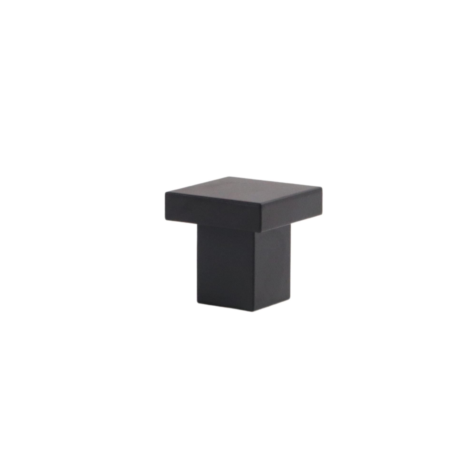 Art Deco Square Knob - Charcoal #color_charcoal