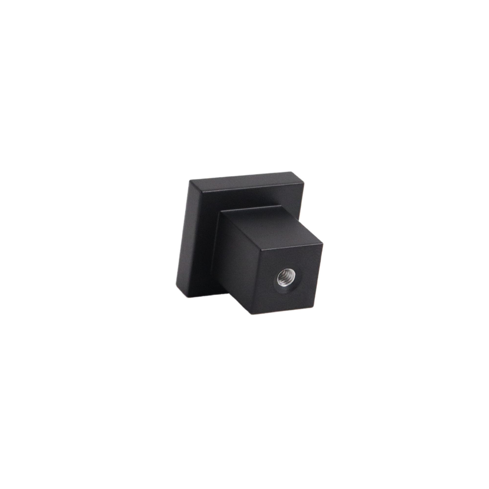 Art Deco Square Knob - Charcoal #color_charcoal