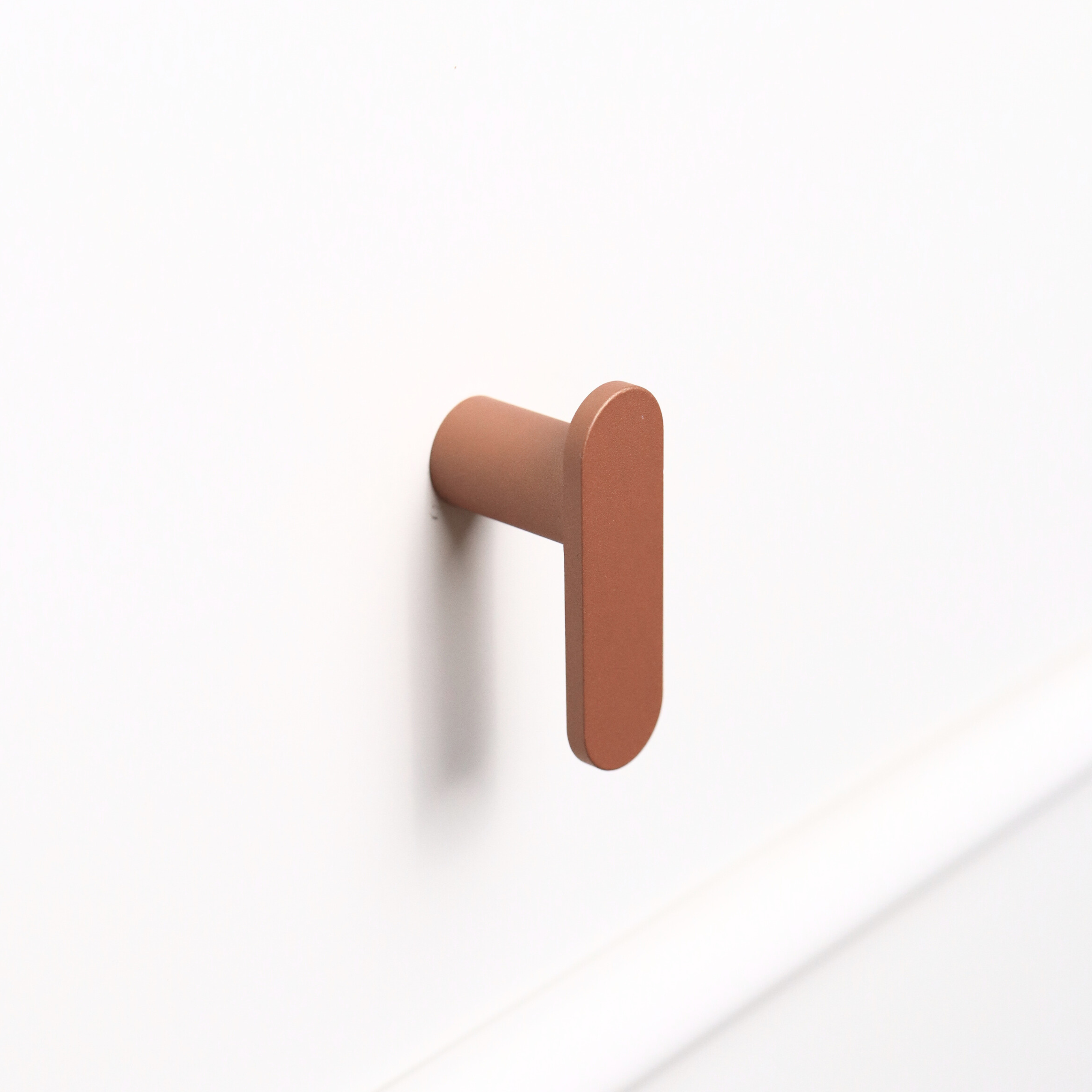 Copper l-bar cabinet knob