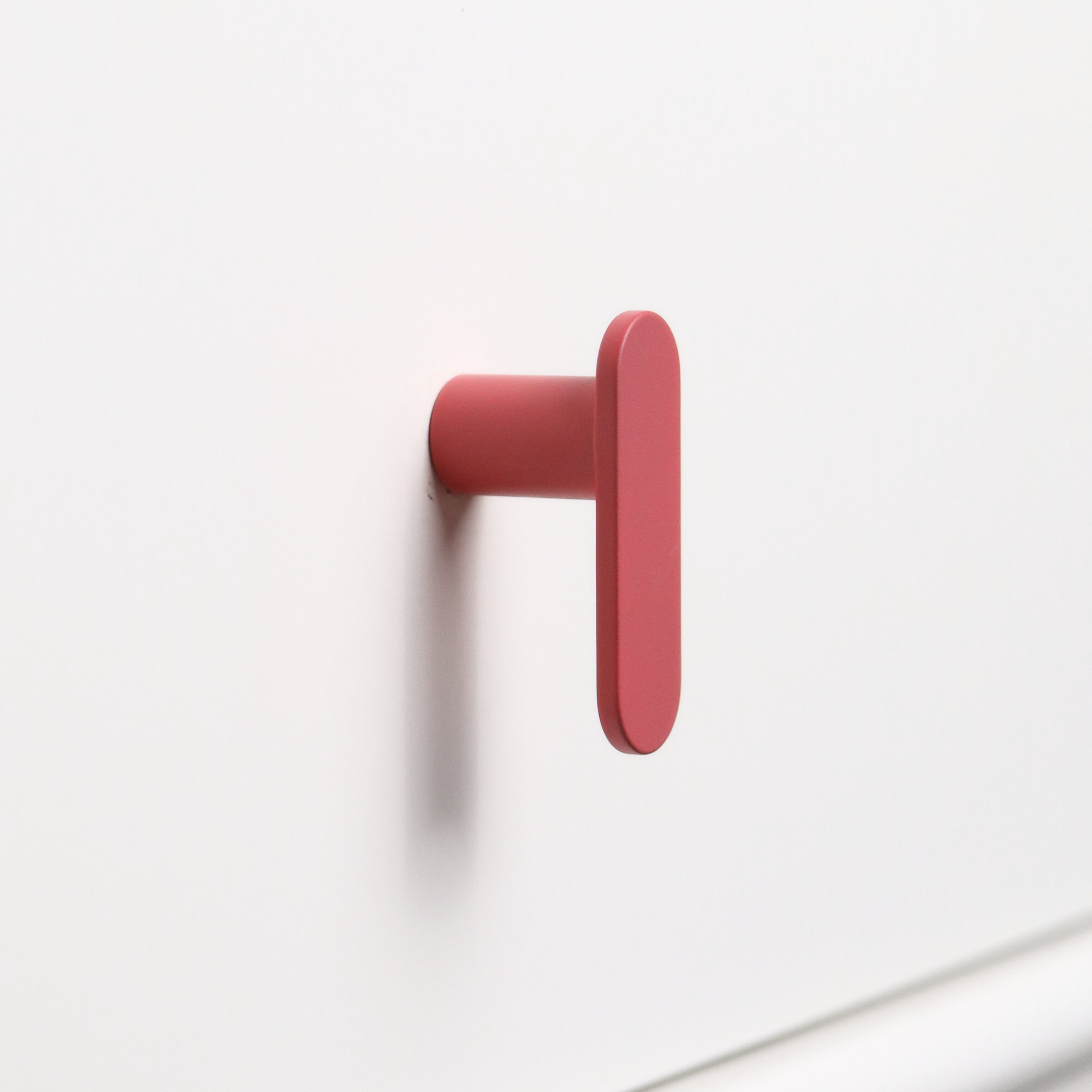 Blush pink mid-century l-bar cabinet knob