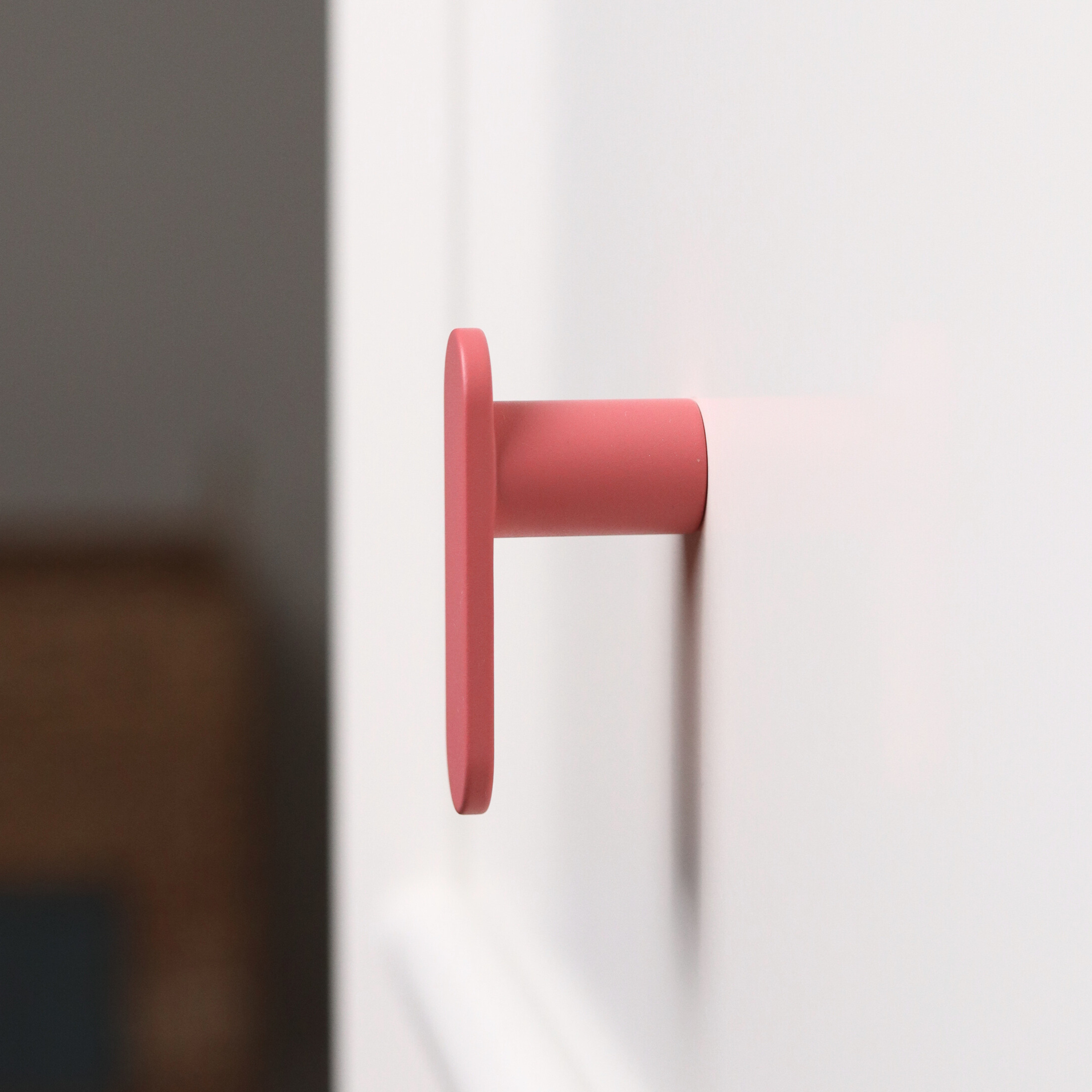 Blush pink mid-century l-bar knob