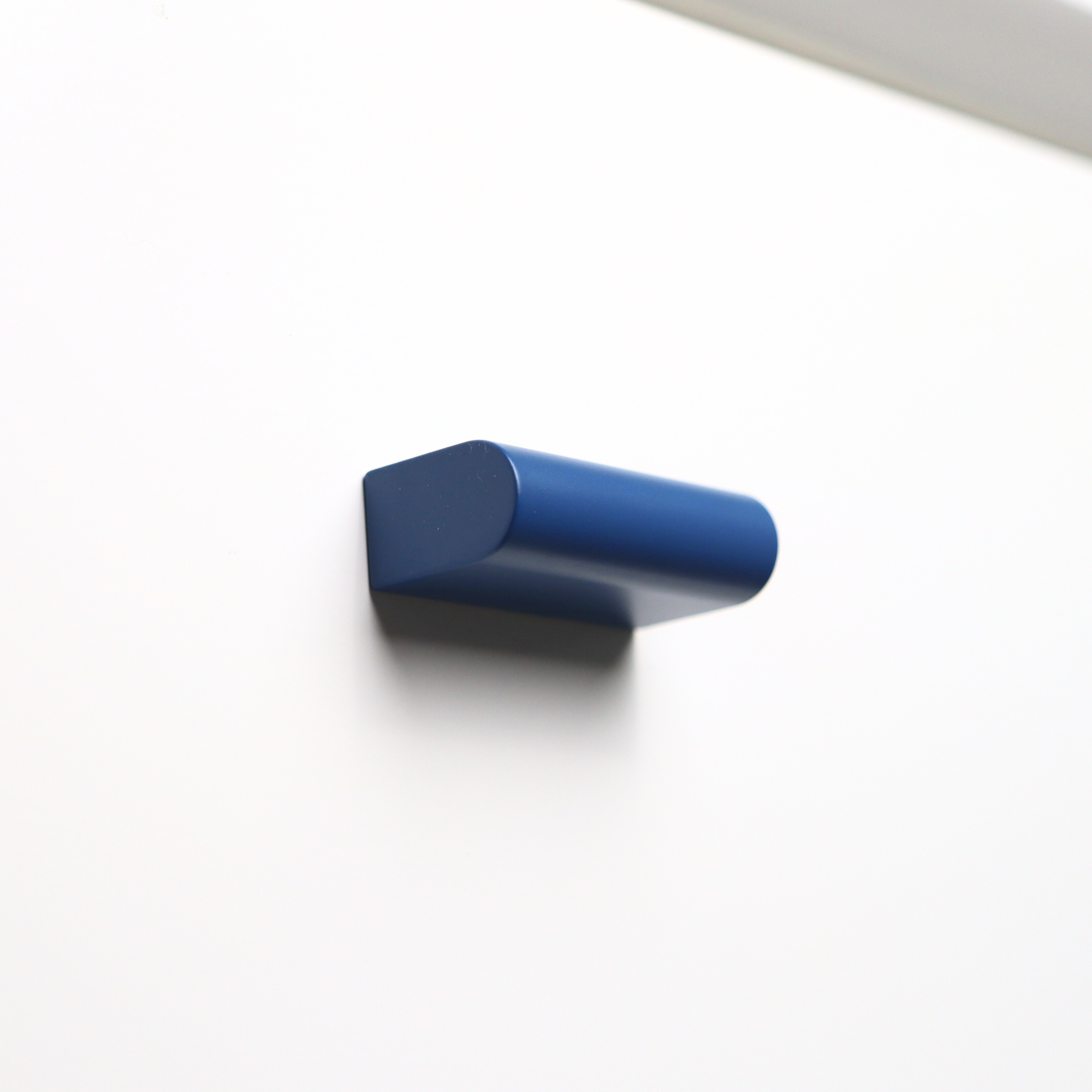 Polo blue mid-century modern rectangle cabinet knob