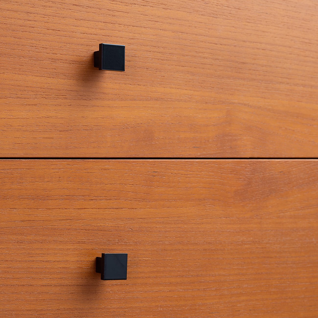 Art Deco Square Knob Black on West Elm Drawer #color_charcoal