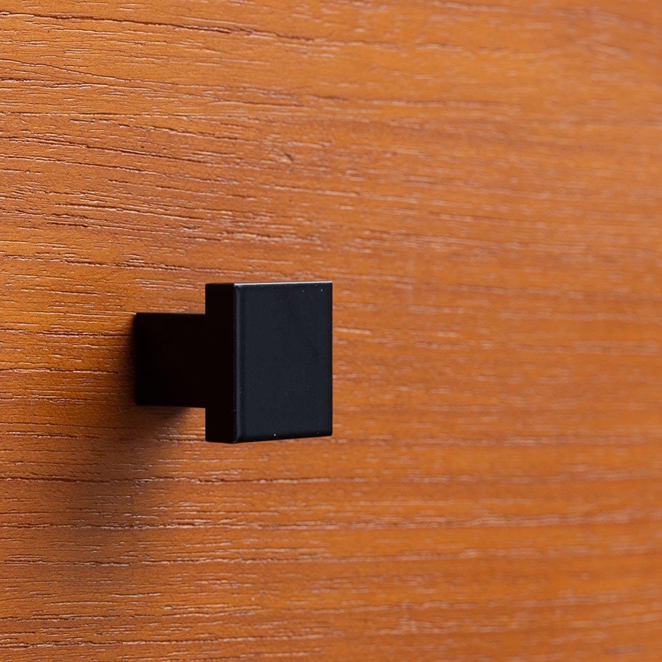 Art Deco Square Knob Black on West Elm Drawer #color_charcoal