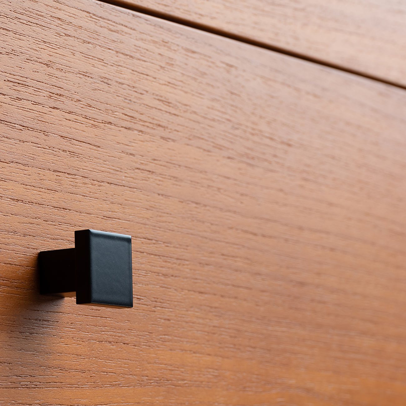 Art Deco Square Knob Black on West Elm Drawer #color_charcoal
