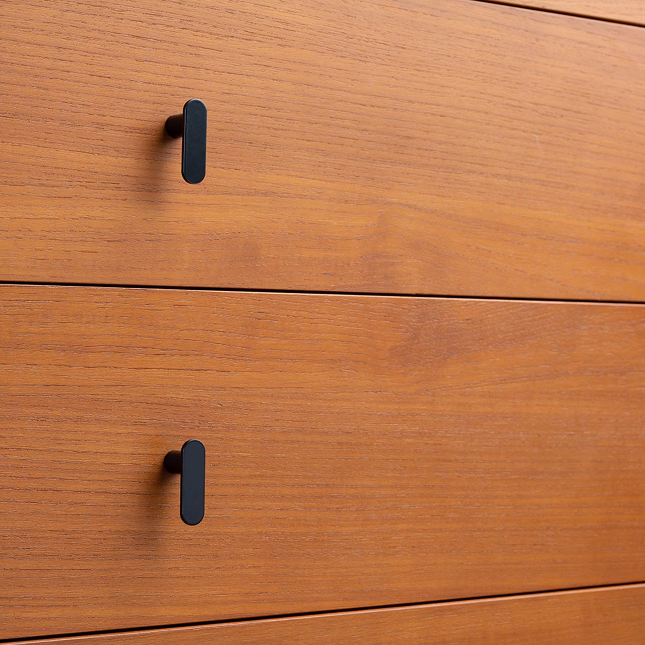 Mid-Century Modern L-Shaped Knob Black on West Elm Dresser #color_charcoal