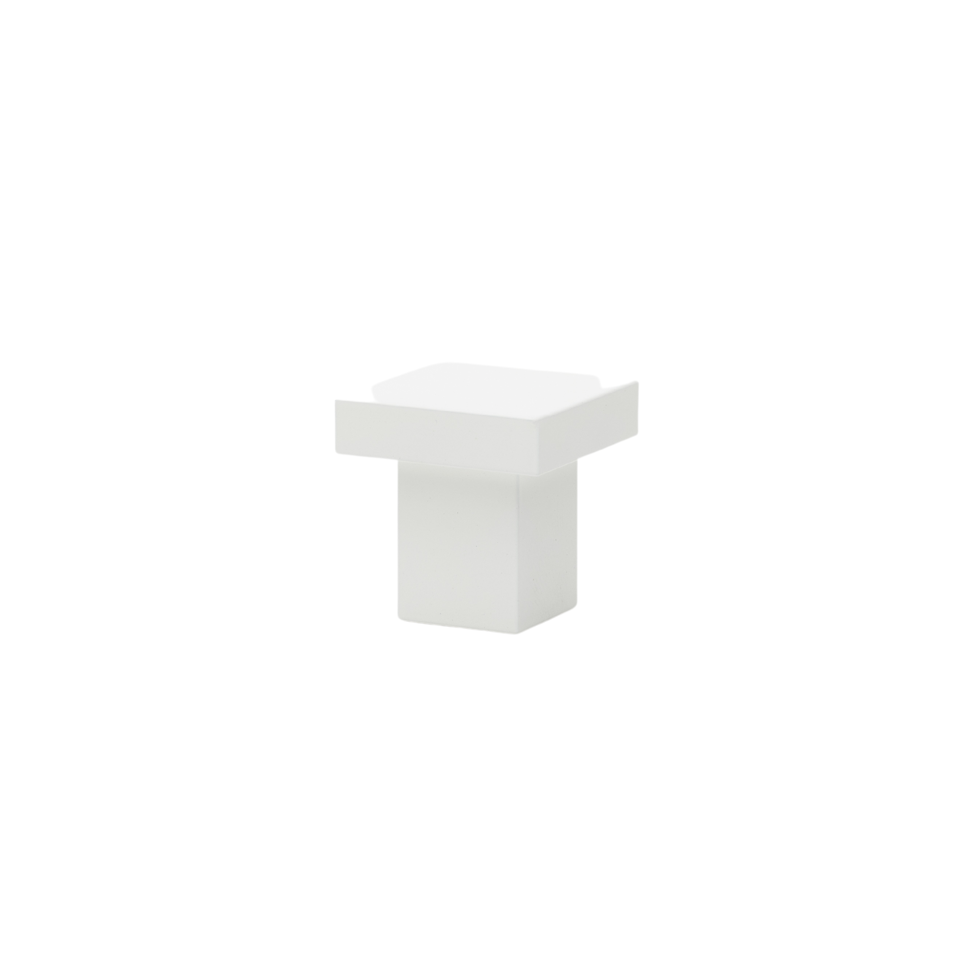 Art Deco Square Knob - Snow #color_snow