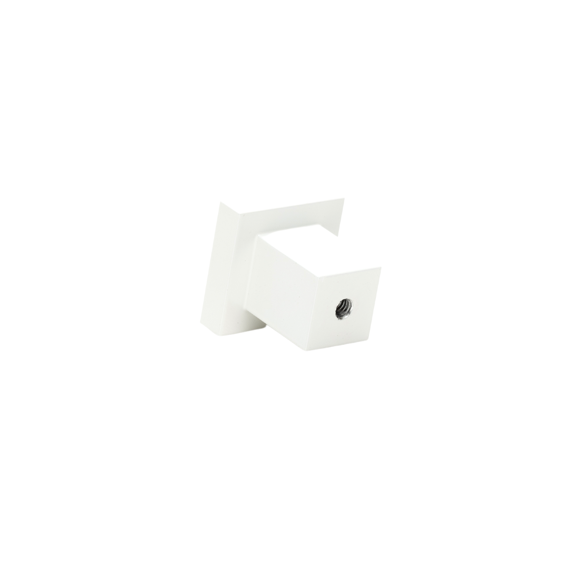 Art Deco Square Knob - Snow #color_snow