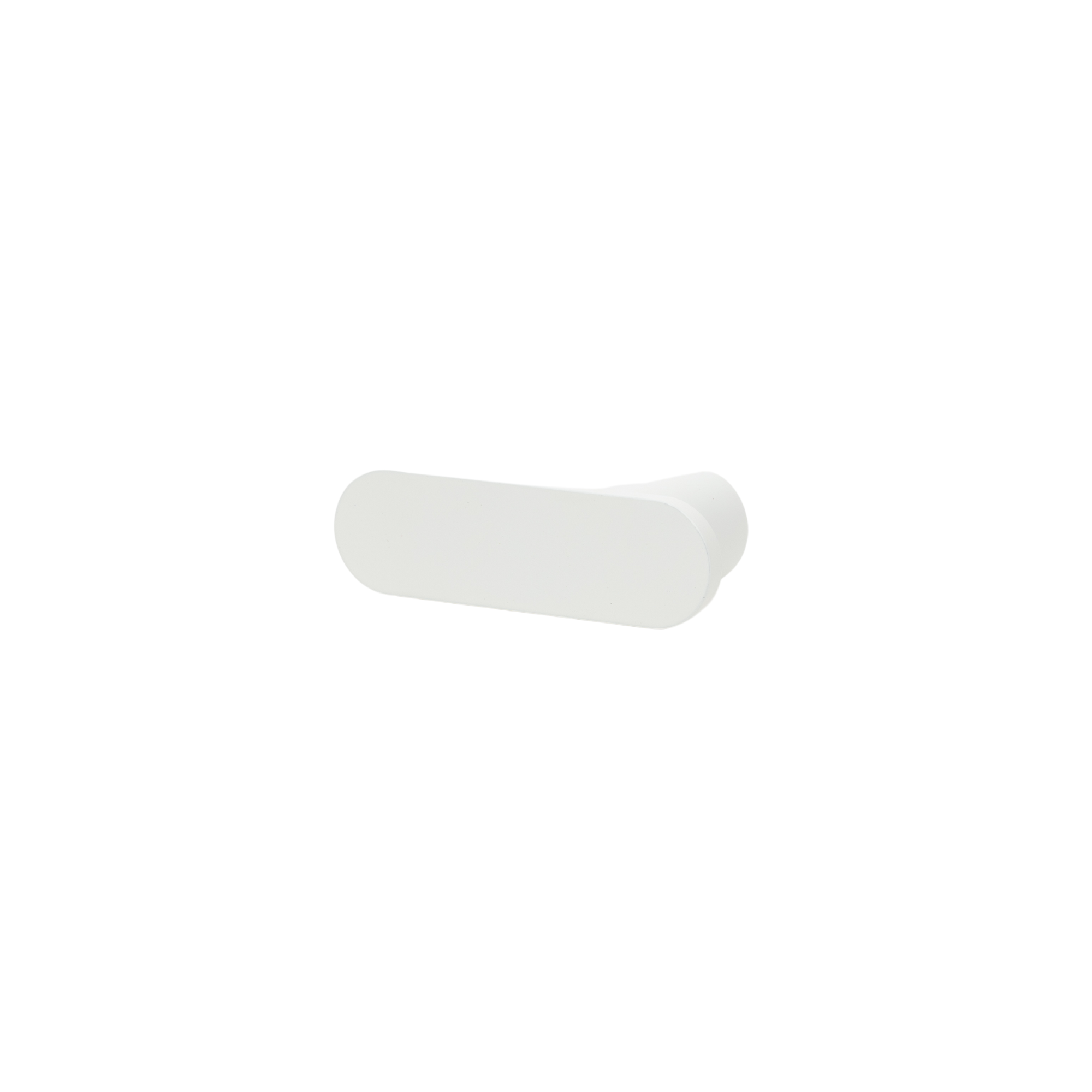Snow white modern l-bar cabinet knob